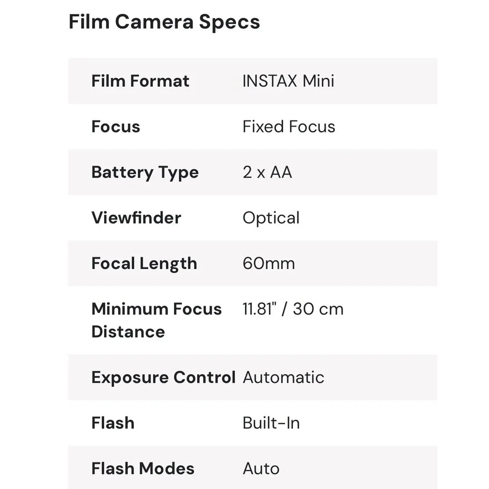 Fujifilm Instax Mini 11 Light Blue Camera
